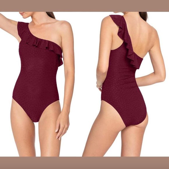 NEW! $158 Robin Piconne Julianna One-Shoulder One-Piece‎ Swimsuit [ SZ 8 ] #3938 - Picture 3 of 12